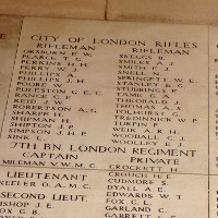 Ypres Menin Gate Loggia South side panel 54 top