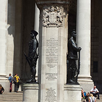 The London Troops Memorial at the Royal Exchange, Threadneedle Street
