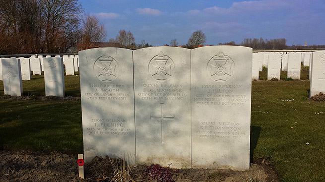 Commonwealth war graves sites visited