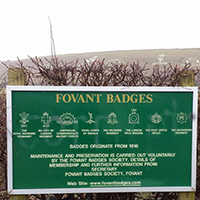 Regimental Crest on the chalk hills of Fovant