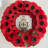 City of London Rifles Remembrance Day wreath 2021